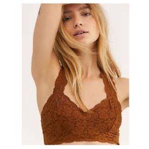 Free People Galloon Racerback Bralette Copper Tan